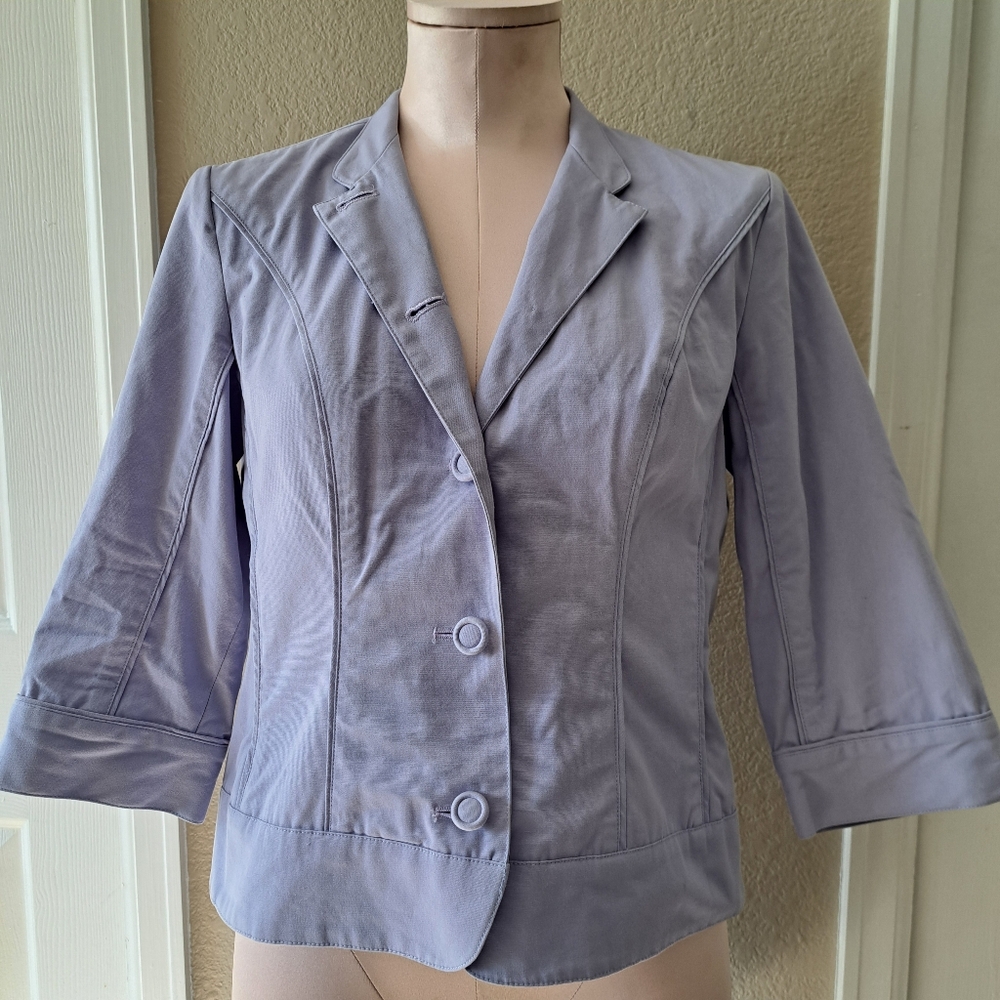 Coldwater Creek Light Purple Vintage Romantic Blazer Jacket Size 4P